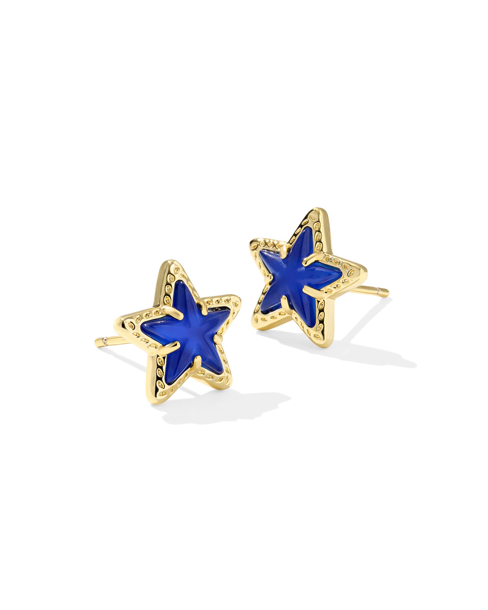 Cassidy Gold Cobalt Illusion Stud Earrings