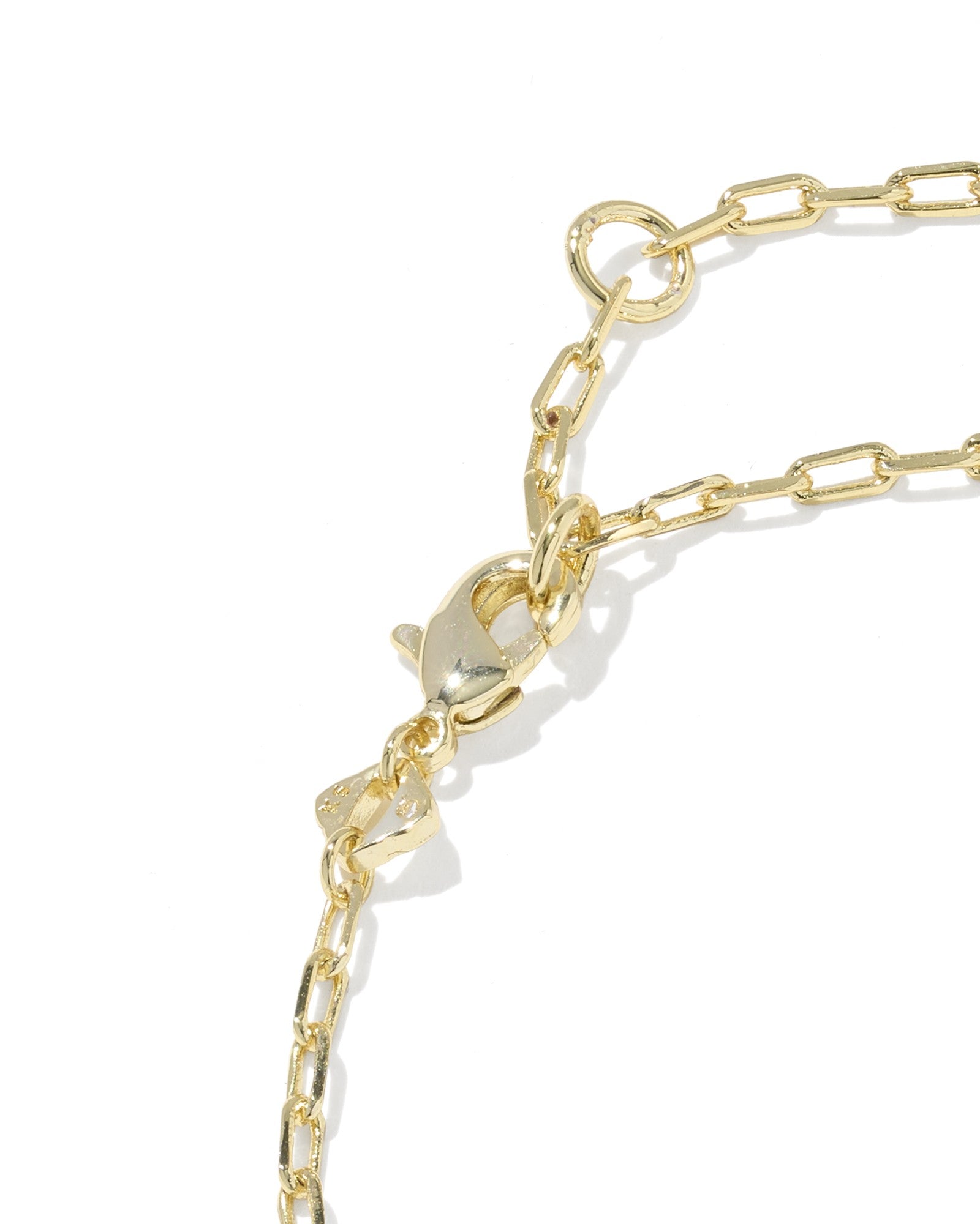 Elaina Luxe Gold Chain Bracelet Light Blue CZ
