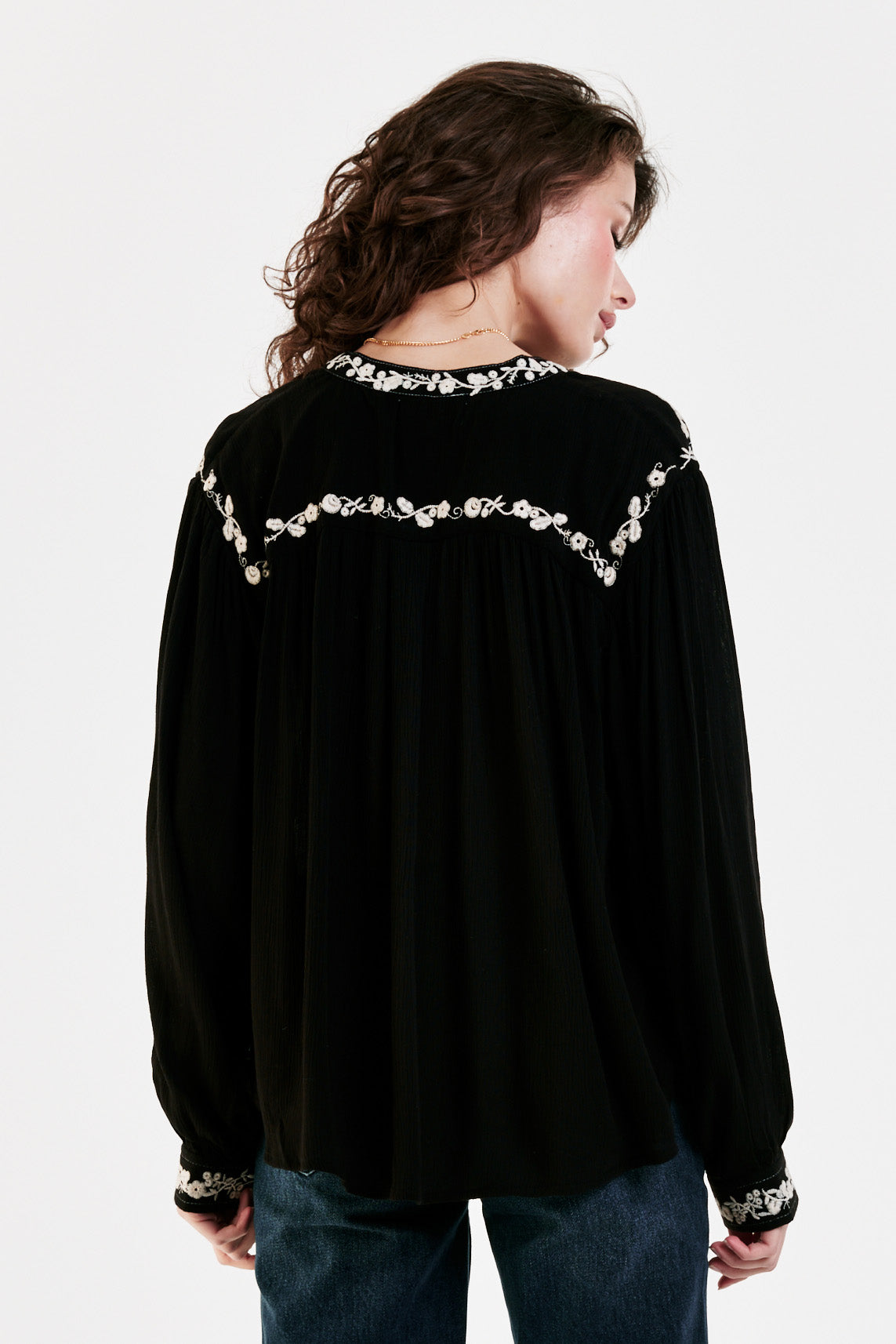 Sale Shanti Embroidered Long Sleeve Top