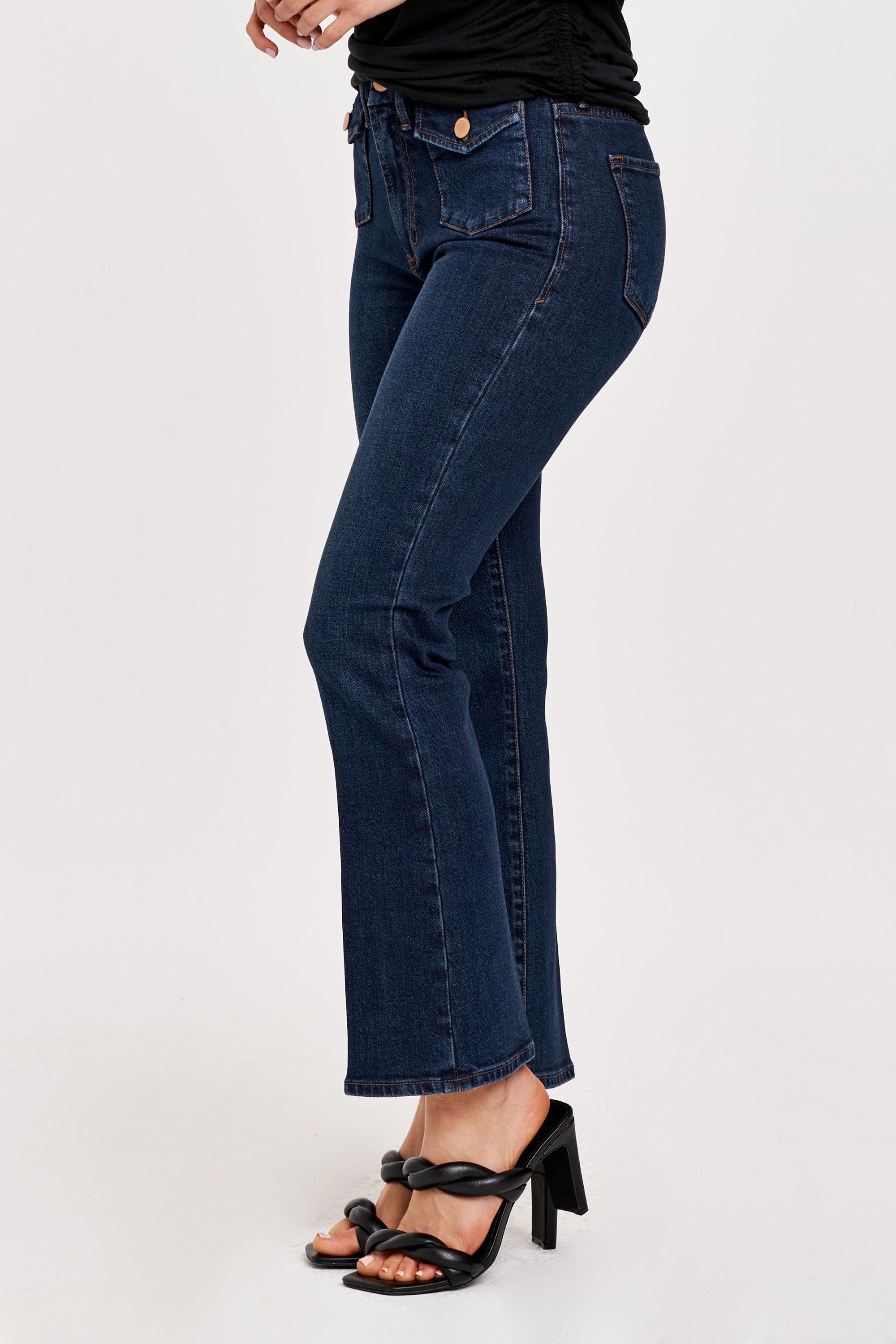 Sale Jeanne Super High Rise Cropped Flair Jeans Ryder