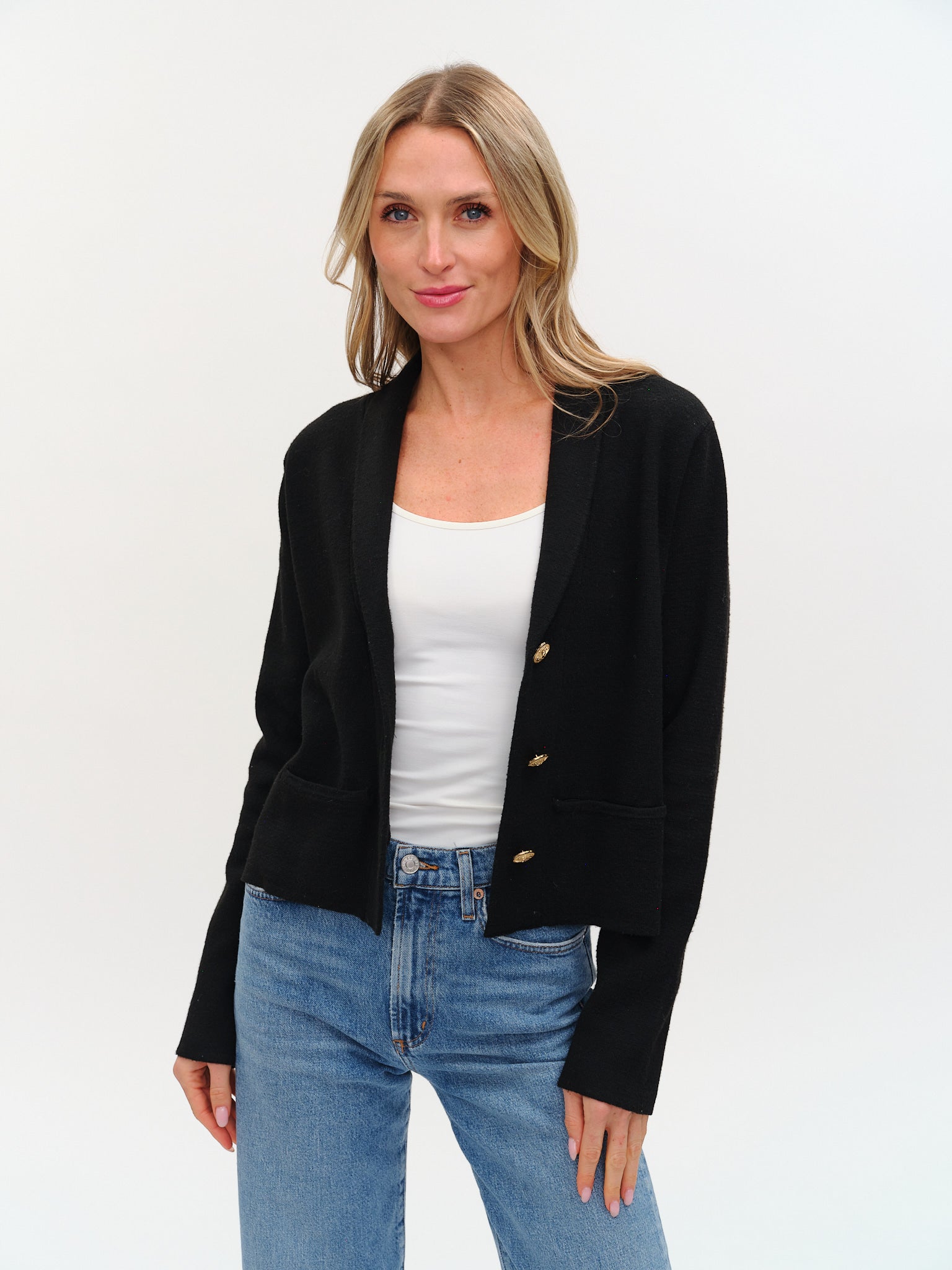 Lynn Knit Blazer Black