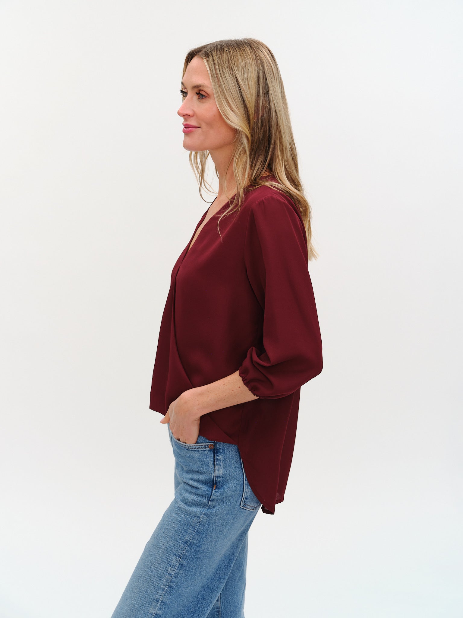 Vanessa 3/4 Sleeve V-Neck Top