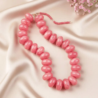 VividLux Jewelry - Necklaces Round Acrylic Beaded Necklace - Pink