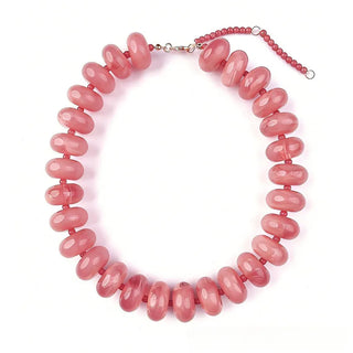 VividLux Jewelry - Necklaces Round Acrylic Beaded Necklace - Pink