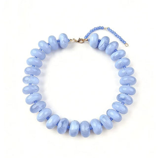 VividLux Jewelry - Necklaces Round Acrylic Beaded Necklace - Sky Blue