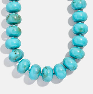 VividLux Jewelry - Necklaces Round Acrylic Beaded Necklace - Turquoise Blue