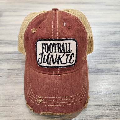 Wild Oates Accessories - Hats Dark Red Football Junkie Baseball Hat