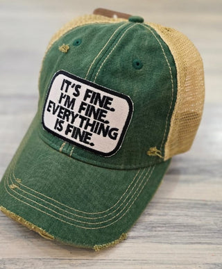 Wild Oates Accessories - Hats It's Fine I'm Fine Everything is Fine Baseball Hat