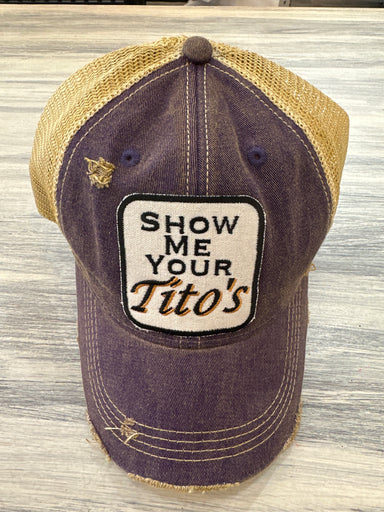 Wild Oates Accessories - Hats Purple Show Me Your Tito's Baseball Hat- More Colors