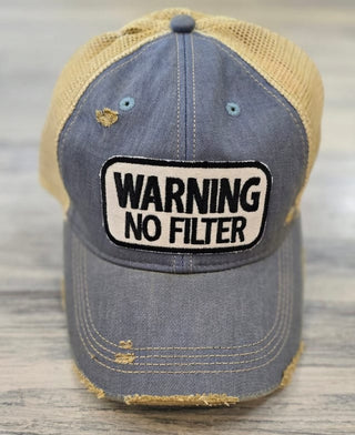 Wild Oates Accessories - Hats Warning No Filter Baseball Hat