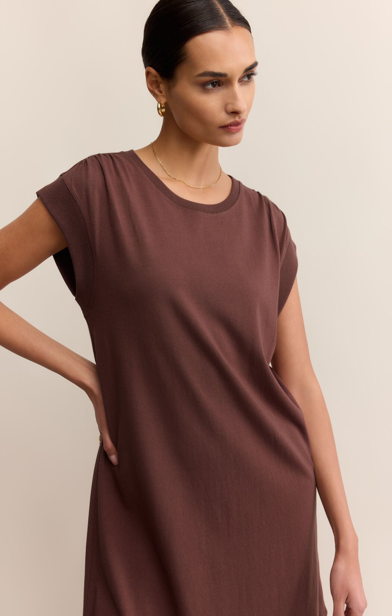 Sale Routine Shift Dress Sandalwood