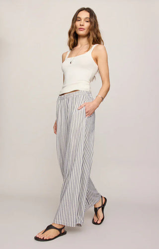 Z Supply Bottoms - Pants Scout Knit Striped Pant Eclipse