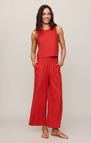 Z Supply Bottoms - Pants Scout Linen Pant Chili Pepper