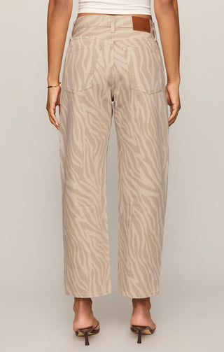 Z Supply Bottoms - Pants The Off Duty Bowed Ankle Jeans Zebra Soaptsone