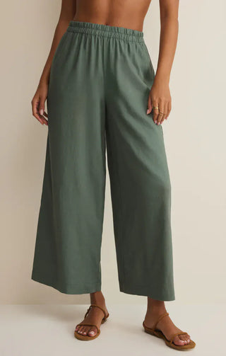 Z Supply Bottoms - Pants Xsm Scout Linen Pant Everglade