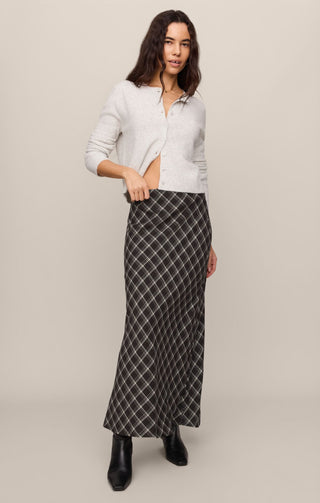 Z Supply Bottoms - Skirts Europa Plaid Skirt Ash Black