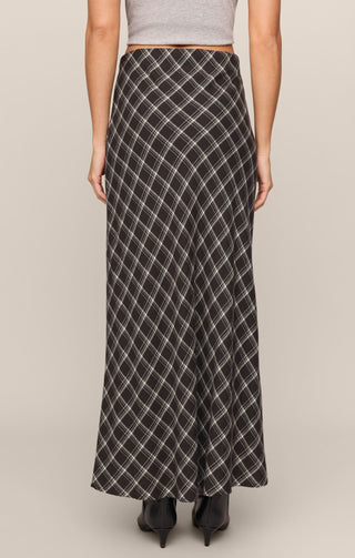 Z Supply Bottoms - Skirts Europa Plaid Skirt Ash Black