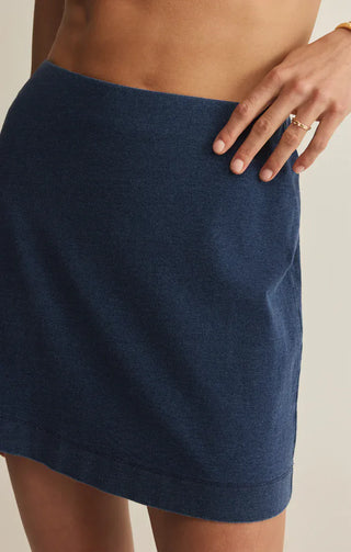 Z Supply Bottoms - Skirts Gail Jersey Denim Mini Skirt Indigo