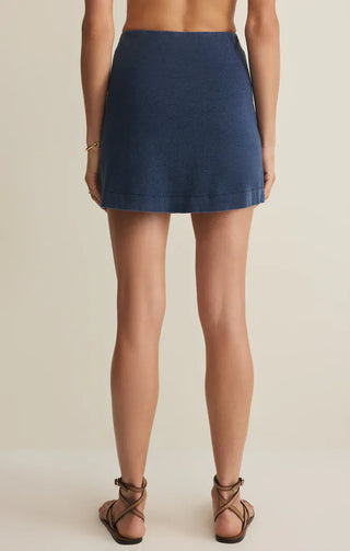 Z Supply Bottoms - Skirts Gail Jersey Denim Mini Skirt Indigo