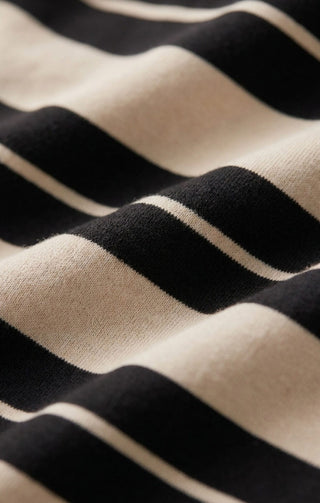 Z Supply Bottoms - Skirts Gail Striped Jersey Midi Skirt Ash Black