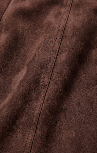 Z Supply Bottoms - Skirts Perri Suede Mini Skirt Dark Chocolate