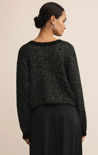 Z Supply Bottoms - Skirts Sale Gleam Sequin Sweater Black
