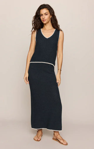 Z Supply Bottoms - Skirts Yessenia Whipstitch Skirt Eclipse