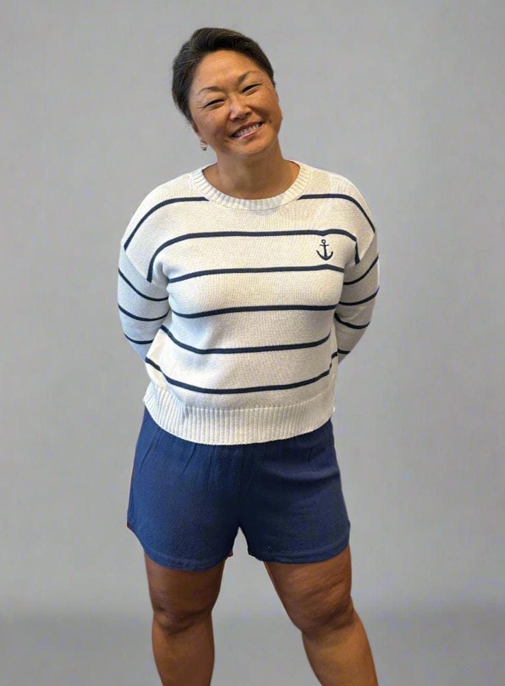 Z Supply bottoms - Sweatpants Sale Anchors Away Sweater White