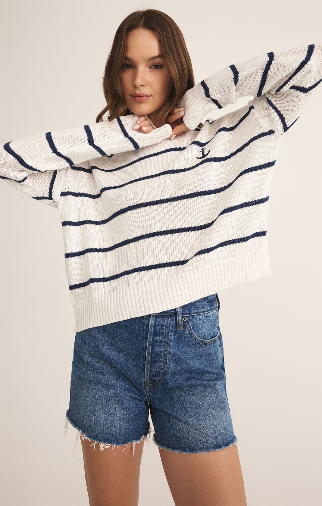 Z Supply bottoms - Sweatpants Sale Anchors Away Sweater White