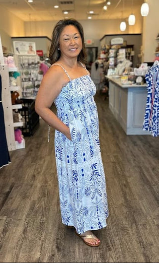 Z Supply Dresses Nadine Palm Maxi Dress Nautical