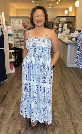 Z Supply Dresses Nadine Palm Maxi Dress Nautical