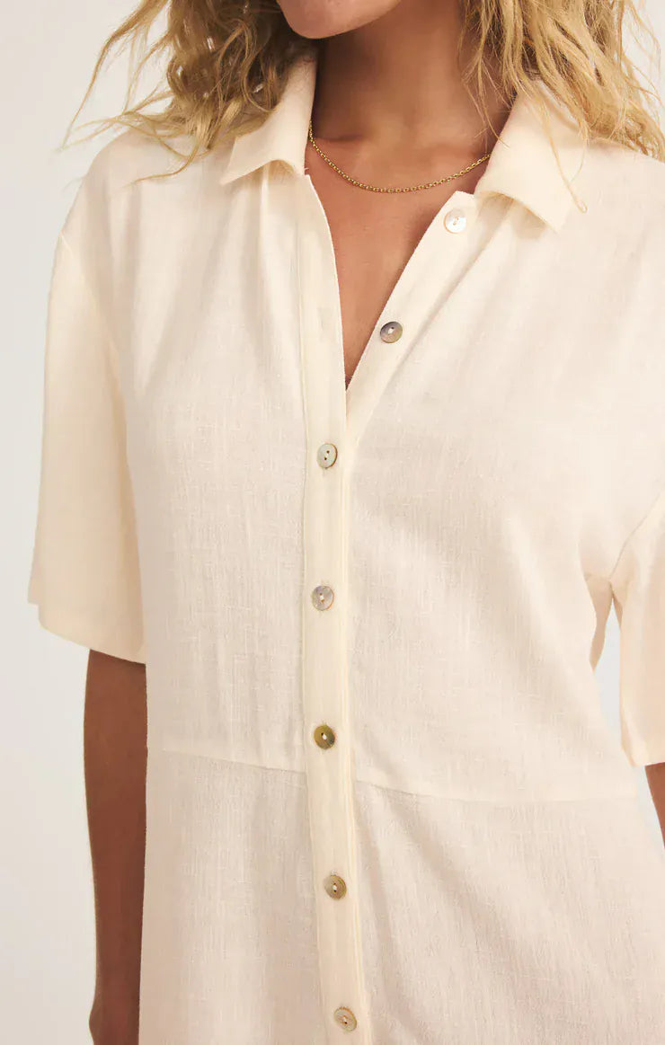 Z Supply Jumpsuits & Rompers Final Sale Marcell Romper Marcell Romper Sea Salt