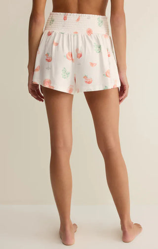 Z Supply Loungewear- Sleepwear - Bottoms Aperol Spritz Short White