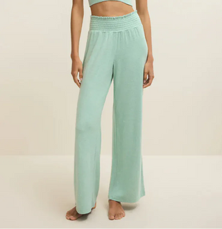 Z Supply Loungewear- Sleepwear - Bottoms Dawn Smocked Pant Crystal Green