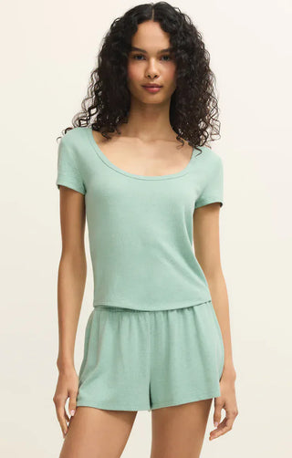 Z Supply Loungewear- Sleepwear - Bottoms Dawn Smocked Pant Crystal Green