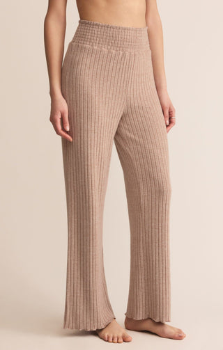 Z Supply Loungewear- Sleepwear - Bottoms Dawn Smocked Rib Pant Iced Coffee