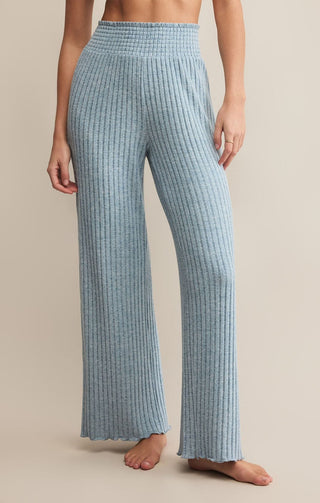 Z Supply Loungewear- Sleepwear - Bottoms Dawn Smocked Rib Pant Light Denim