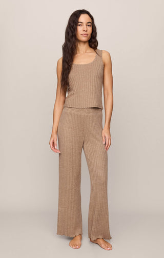 Z Supply Loungewear- Sleepwear - Bottoms Dawn Smocked Rib Pant Light Toffee