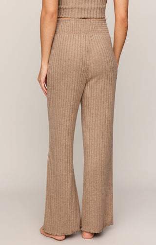 Z Supply Loungewear- Sleepwear - Bottoms Dawn Smocked Rib Pant Light Toffee
