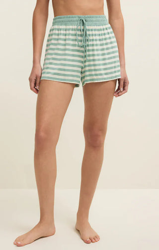 Z Supply Loungewear- Sleepwear - Bottoms Nori Stripe Short Crystal Green