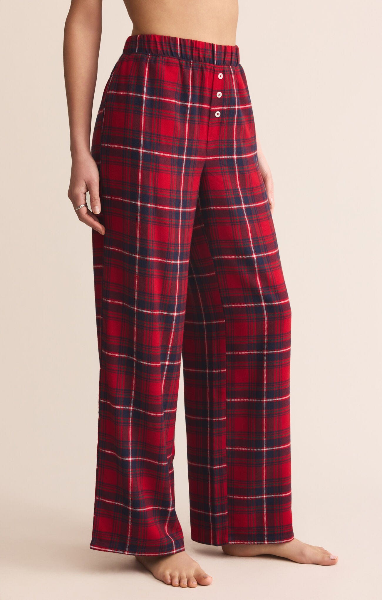 Z Supply Loungewear- Sleepwear - Bottoms Sale Hangout Plaid Pant  Red