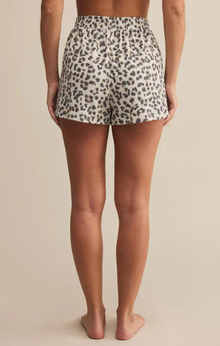 Z Supply Loungewear- Sleepwear - Bottoms Sale Luxe Leopard Short Champagne