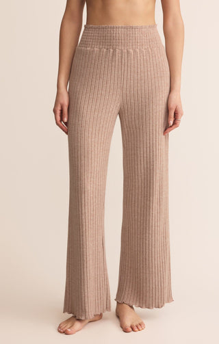 Z Supply Loungewear- Sleepwear - Bottoms Xsm Dawn Smocked Rib Pant Iced Coffee