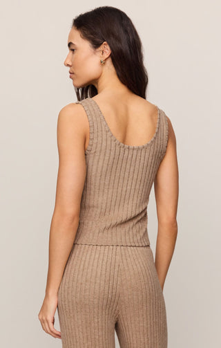 Z Supply Loungewear- Sleepwear - Tops Double Scoop Rib Tank Light Toffee