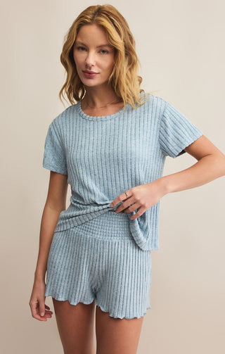 Z Supply Loungewear- Sleepwear - Tops Kara Rib Tee Light Denim