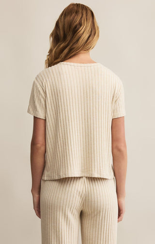 Z Supply Loungewear- Sleepwear - Tops Kara Rib Tee Light Oatmeal Heather