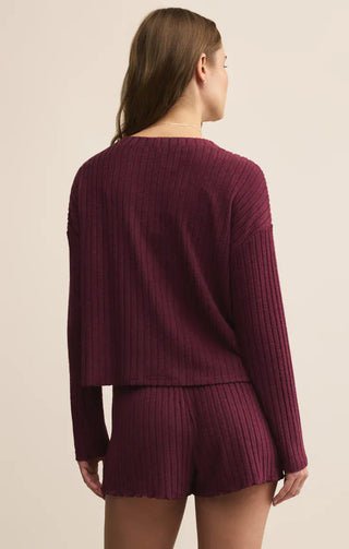 Z Supply Loungewear- Sleepwear - Tops Mara Rib Cardigan Merlot