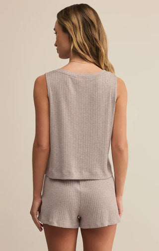 Z Supply Loungewear- Sleepwear - Tops Sale Sloane V-Neck Rib Tank Slate Grey