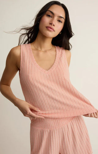 Z Supply Loungewear- Sleepwear - Tops Sloane V-Neck Rib Tank Bellini