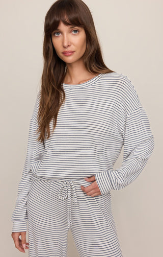 Z Supply Loungewear- Sleepwear - Tops Xsm Classic Stripe Long Sleeve Top Eclipse